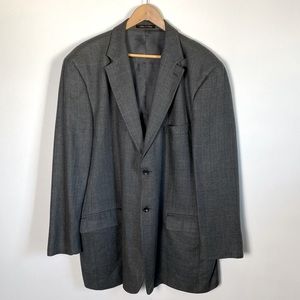 Zino Gray Plaid Blazer Lanificio di Pray Silk Size 48L
